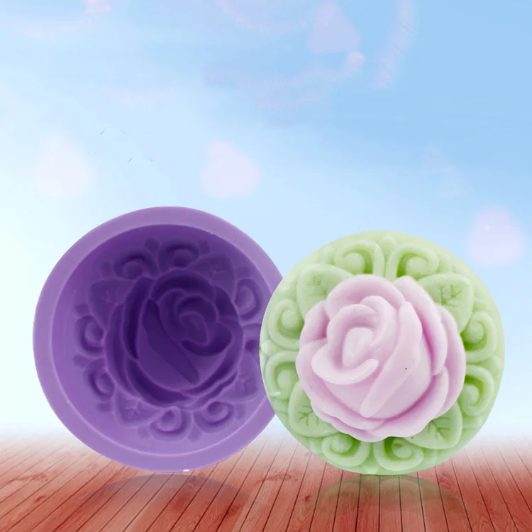 4 Cavities Olive Custom Soap Molds Flower Cake 100% Handmade Various Styles