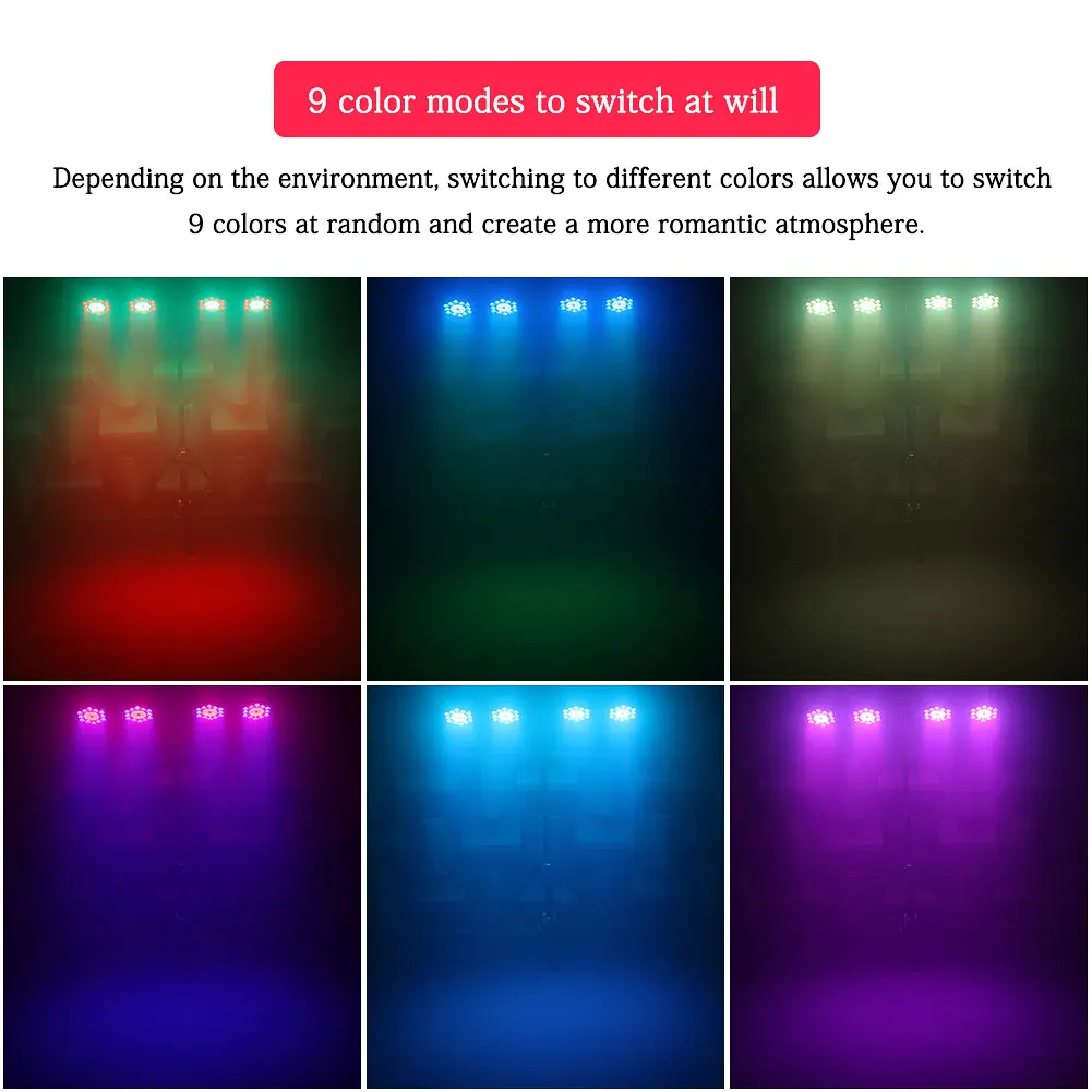 
U`King 12*10W RGBW LED & 80*0.5W SMD Color Mixing Par Can Stage Lights 