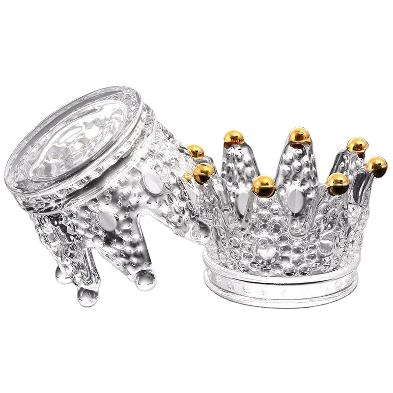 Оптовая продажа, стеклянная пепельница с короной, Хрустальный подсвечник, пепельница