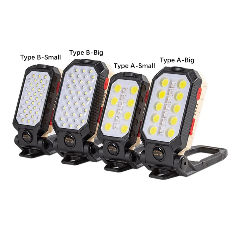 New LED flashlight multi-function strong light portable hook power display lightweight emergency work light  strong magnet torch