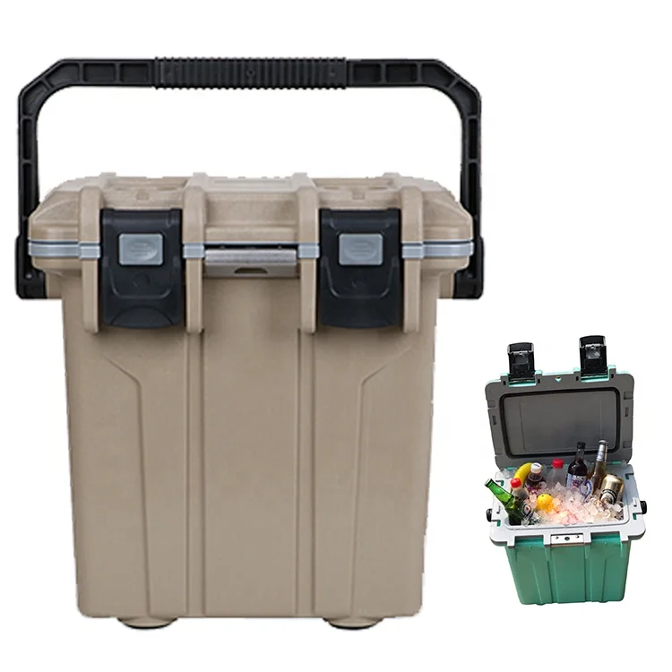 20L kayak ice chest chilly bin hunting and fishing rolling ice chest White portable lockable cooler box to keep drink cool chill