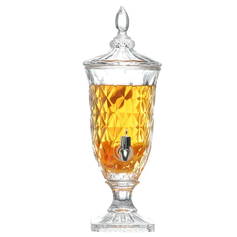 
Wholesale Customized Cold Water Cooler DIY Beverage dispenser 1.8L Glass Drink Dispenser with Tap 