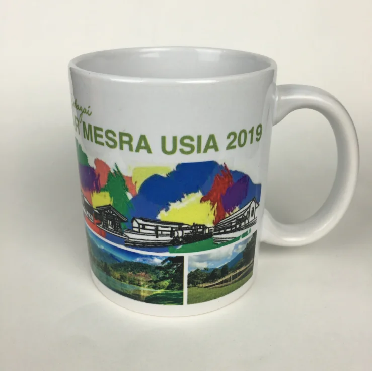 New Bone China Mug white Color Glaze and Matte Glaze for Gift Shop sublimation mug