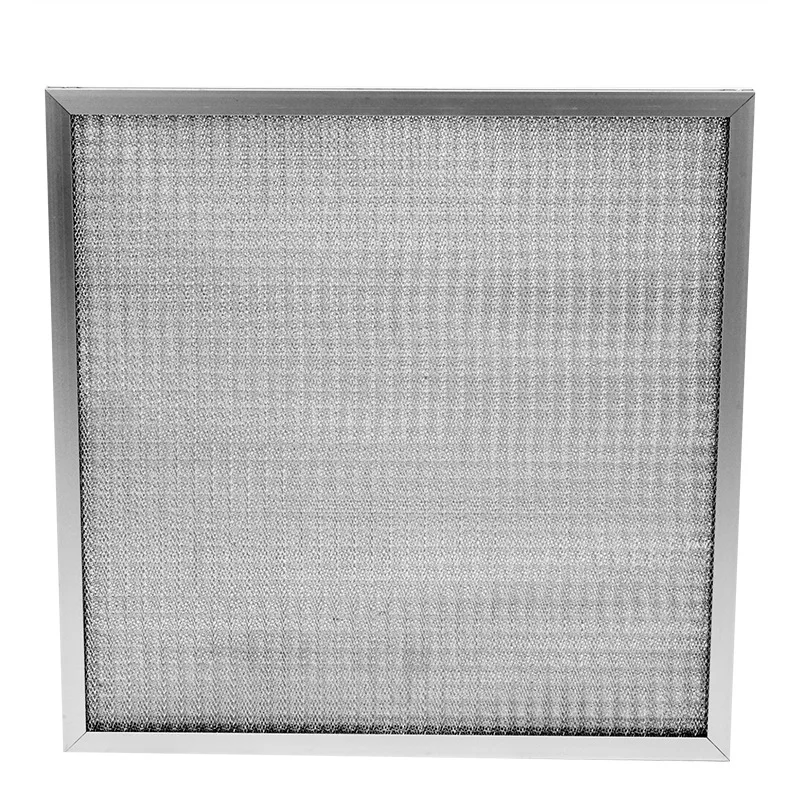 Factory supplied primary efficiency air filter with metal mesh high temperature resistant pre filter plate type washable