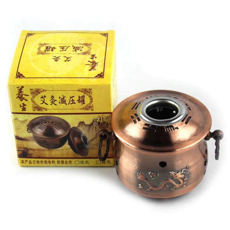 Moxibustion box traditional Chinese Medicine therapy thicken metal body Moxa instrument pot chinese moxa