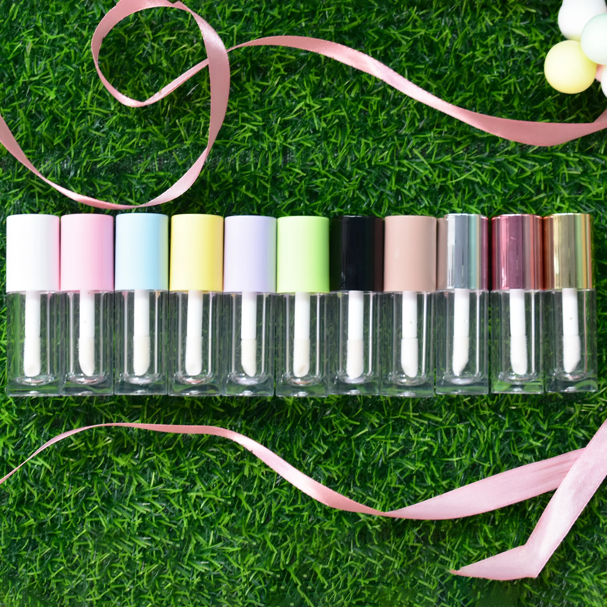 6ml Big Brush Applicator Lip Gloss Packaging Wand Empty Lip gloss Tube With Stopper custom lipgloss tubes and packaging box