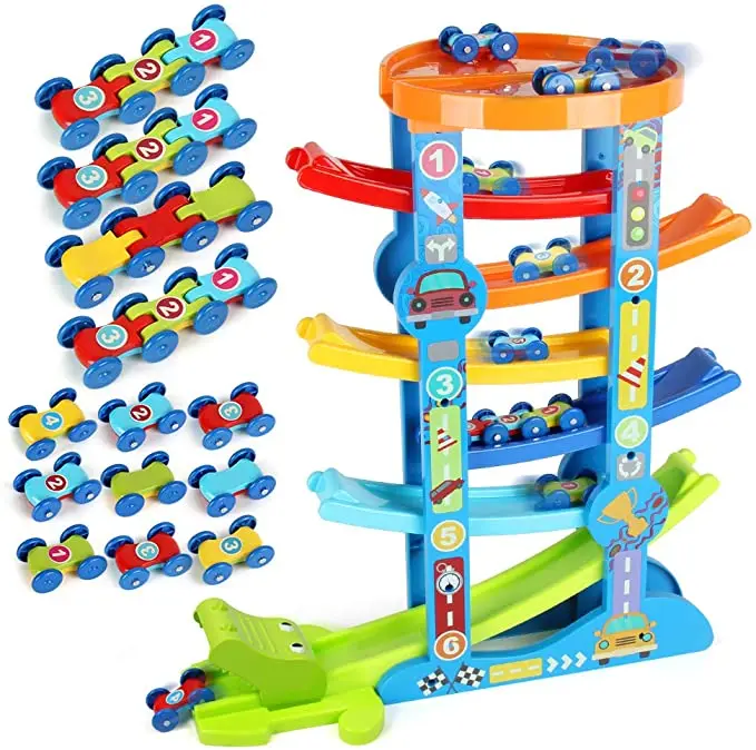 13 Mini Car for 3 to 6 years old for Boys and Girls Toddlers Car Race Tracks Ramp Car Toy
