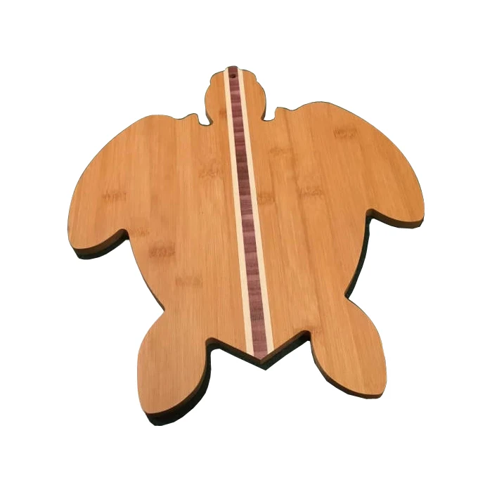 Wholesale s Bamboo Sea Turtle Shaped Cutting Board Wood Serving and Cutting Board Cheese Charcuterie Serving Board for Craft