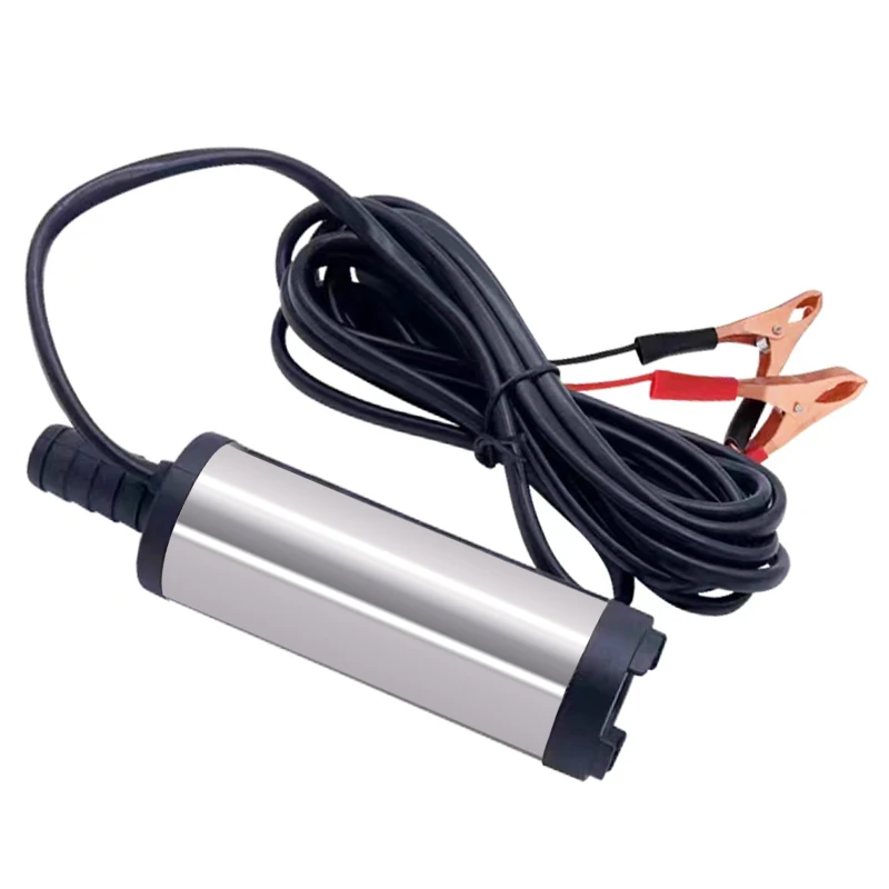 12V/24V Multi-function Mini Portable Electric Diesel Kerosene Fuel Transfer Submersible Pump With Battery Terminal