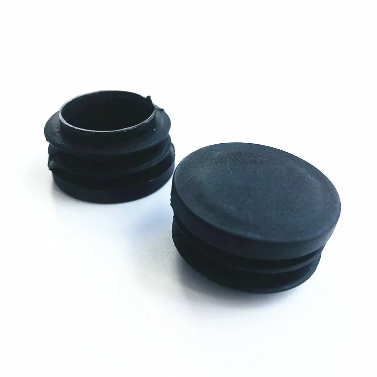 35mm Black plastic round threaded cap pipe end plug