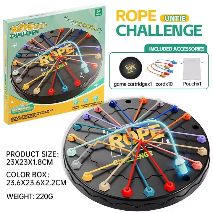 2025 new Wholesale Tiktok Hotsale Plastic Rope Untie Challenge Board Game Train Your Solving Skills with Unrope Undo Rope Games