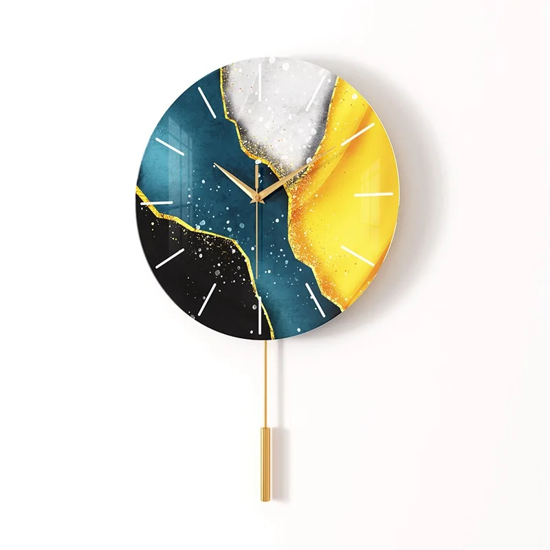 
Nordic fashion wall decoration clock creative mute movement light luxury wall clock 