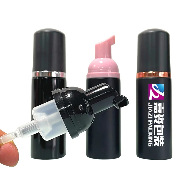 Custom mousse foaming cleanser face body wash shampoo frosted pink black 50ml 60ml 150ml 200ml 250ml pump dispenser foam bottle