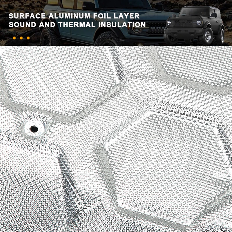 Automotive Engine Heat Sound Noise Insulation Car Hood Pad Sound Insulation Pad For Ford Bronco 2/4 Door 2021 2022 2023