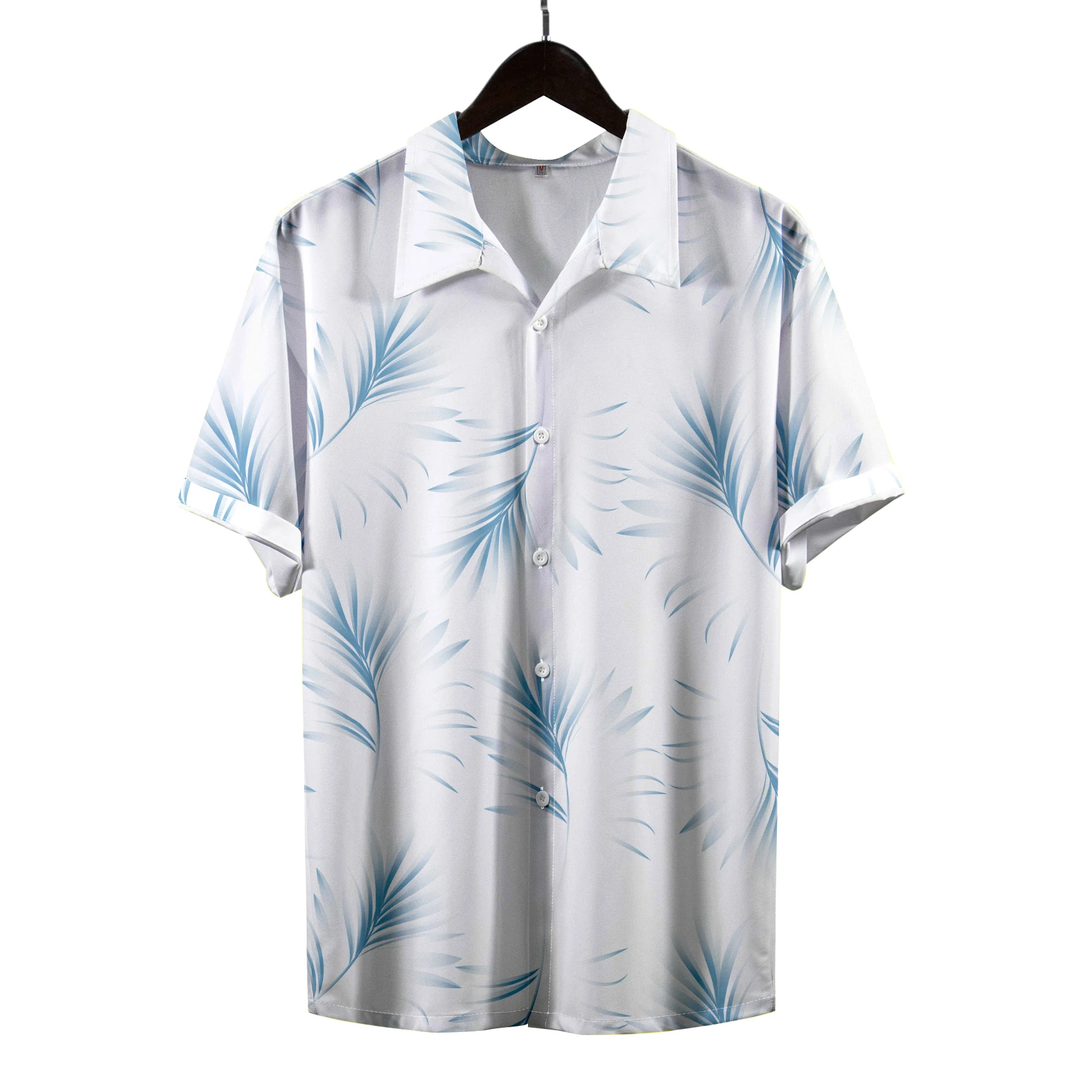 Белая рубашка Aloha с принтом логотипа на заказ мужская цветочным винтажная Hawaii