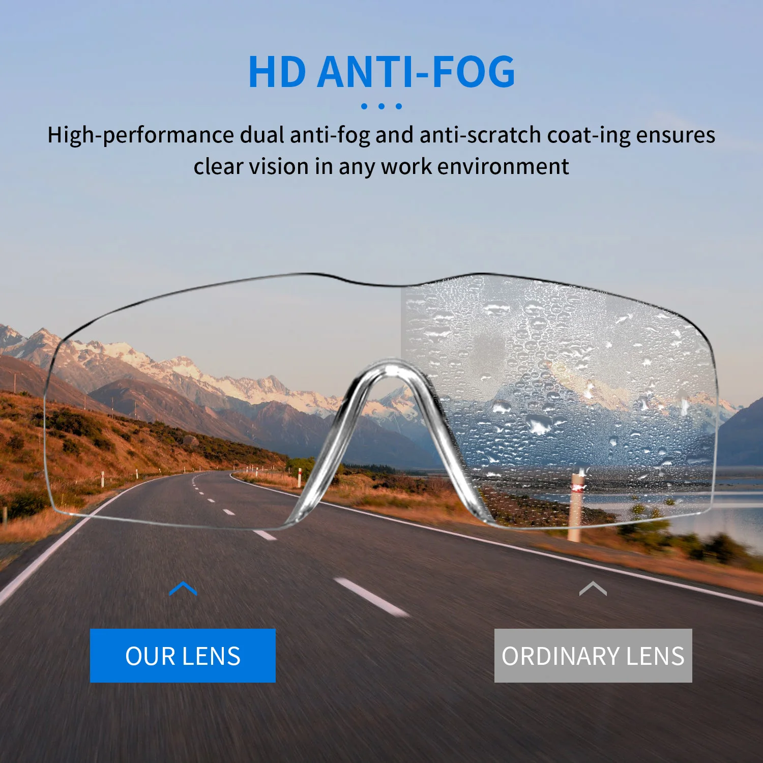 Ansi Z87.1 CE Anti Fog Scratch Splash Dustproof Eye Protection Laboratory Construction Industry Working Safety Goggles Glasses