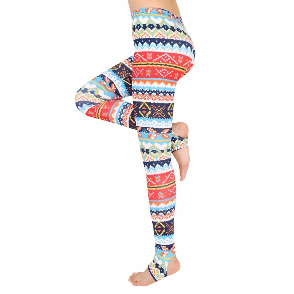 Fashion New Ladies Colorful Fitness Printing Good  Stretch Pants Legging