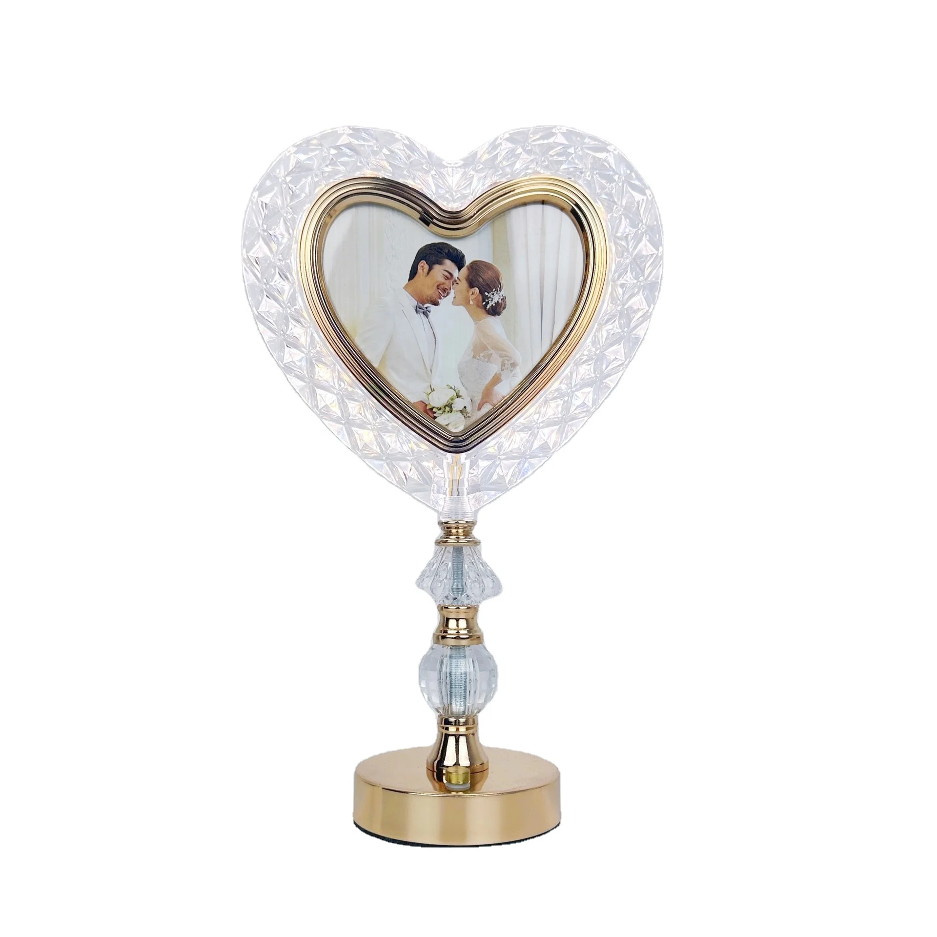 High Quality LED Photo Heart Frame New LED Photo Frame Sublimation Blanks Birthday Wedding Gift Customized Photo Frame