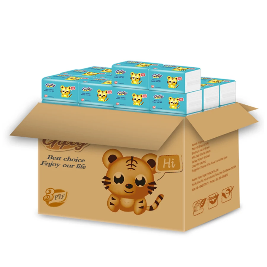 Soft Pack Tissue Paper Facial Virgin 3 Ply Tissue Facial Custom Box Tissue Wholesale