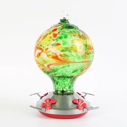 Factory Direct Sales Window LED Colorful Feeder Garden Stained Glass Bird Feeders