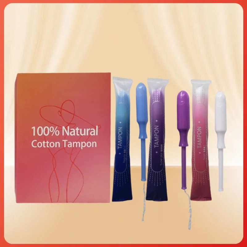 Ready To Ship Women Cotton Tampons with Applicator Tampons for Female