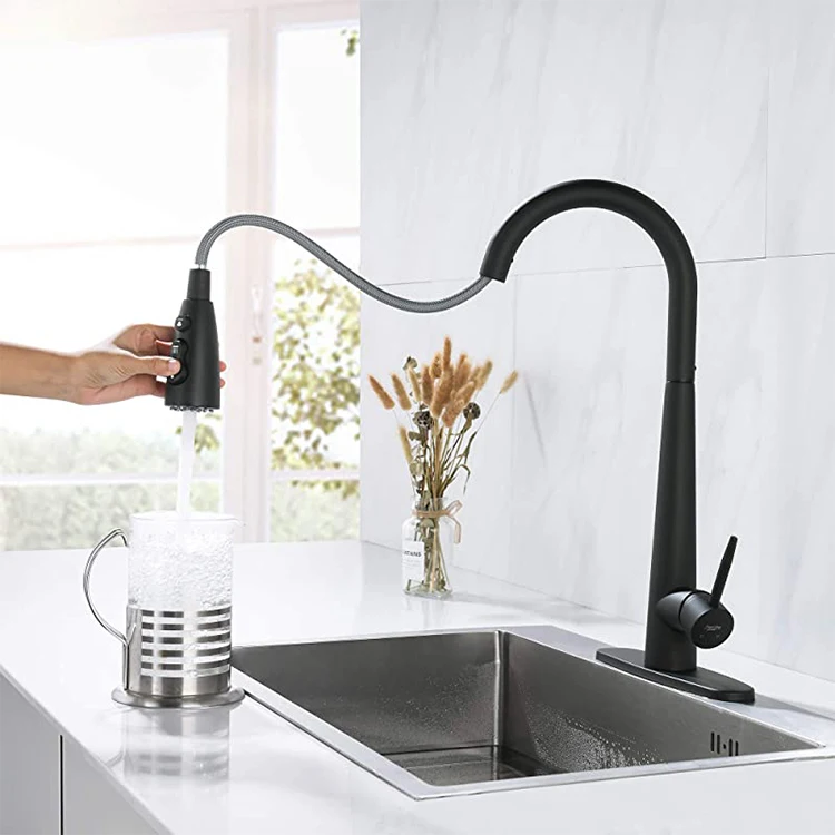 Kitchen Pull Out Spray Head Replacement Part Bathroom Sink Tap 3-Function Water Saving Splash-Proof