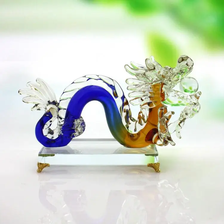 Hand made glass dragon paperweight