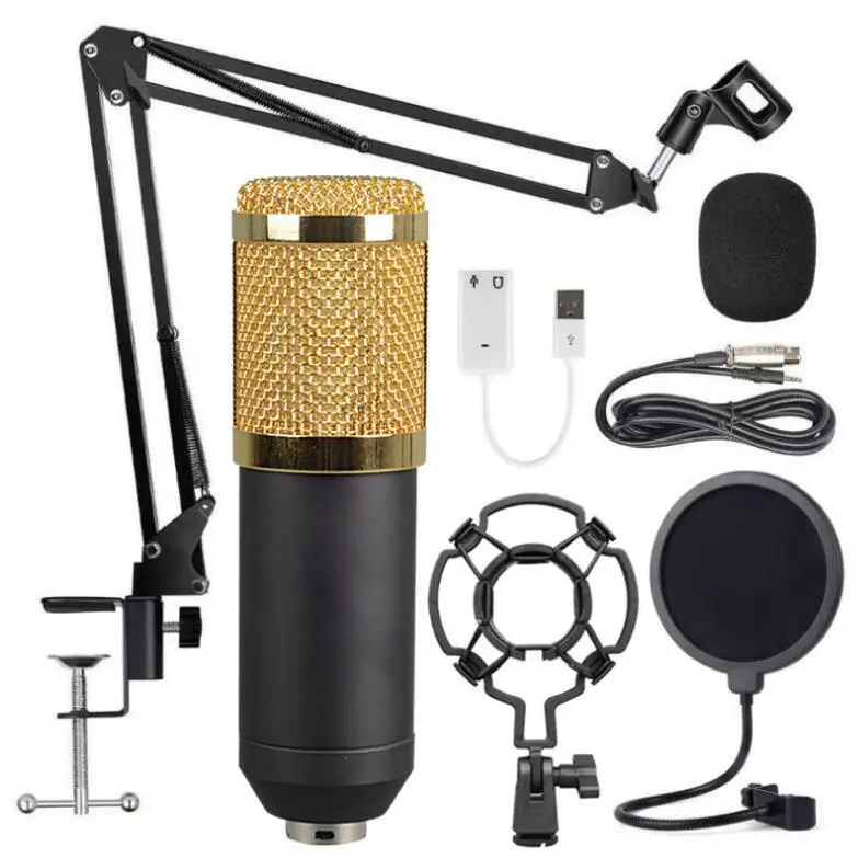 2022 Best Seller Professional Recording Wired Microphone Condenser With Shock Mount Set