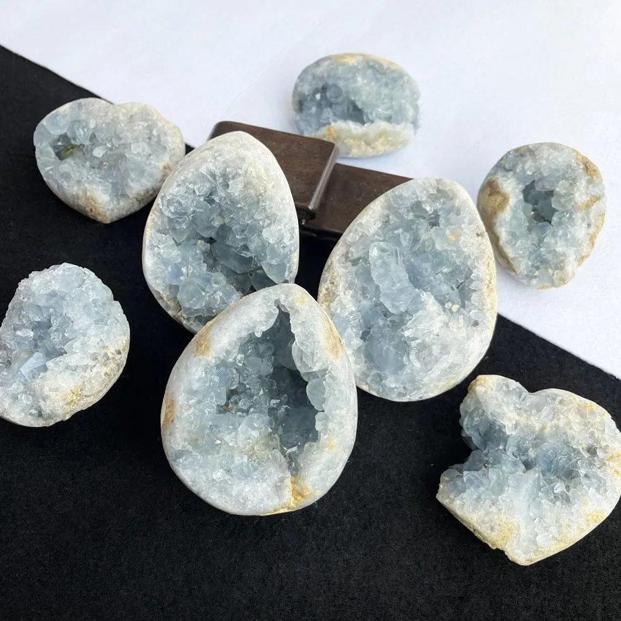 Wholesale High Quality Natural Raw Healing Stones Crystal Celestite Geodes Blue Celestite Cluster