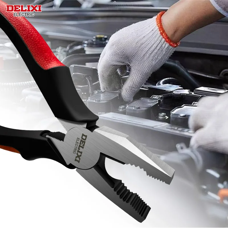 Delixi Electric Hardware Tools Wire Plier Universal Crv Steel Wire Cutters Multifunctional Hand Tool Electrician Pliers