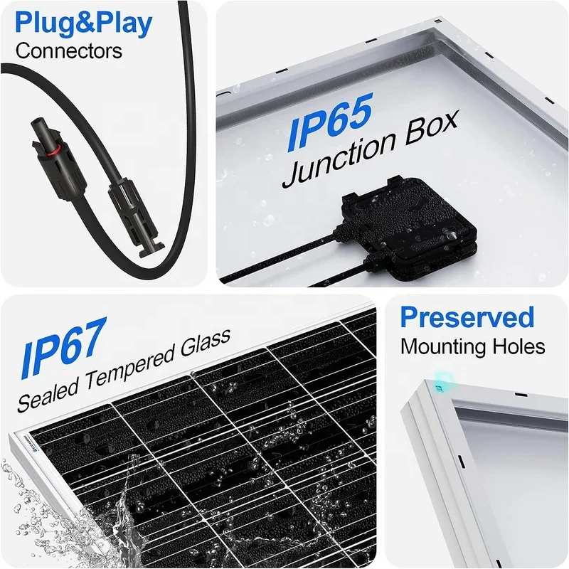 Solar Panels 100watt 12 Volt Energy 100w Solar Panel 12v dc Solar High Efficiency RV Marine Boat Caravan Panel Solar 12v 100w