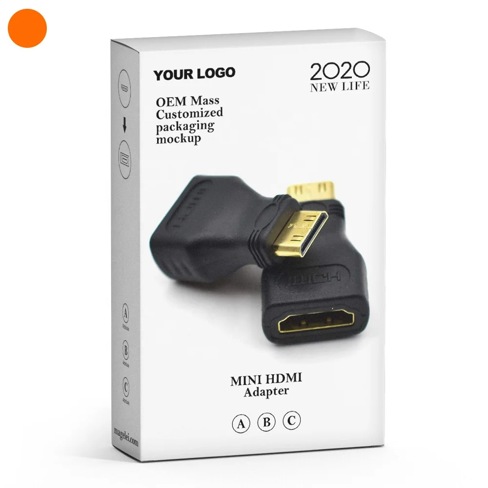  Высококачественный позолоченный адаптер OEM 1080P 3D Mini HDMI-HDMI штекер-гнездо преобразователь для камеры ноутбука домашнего