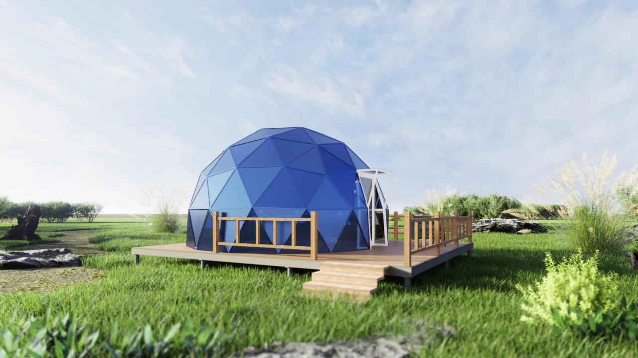 2024 hot prefab cabin house restaurant home transparent bubble glamping dome ai rental sliding dome tent house