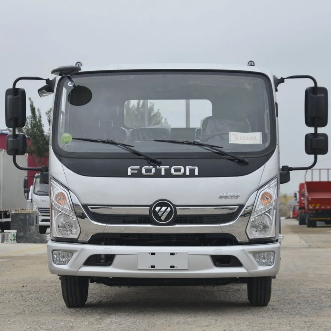 China Foton Aumark E 5 Tons Load Flat Bed Low Fence Cargo Box Trucks with Left Steering Wheel