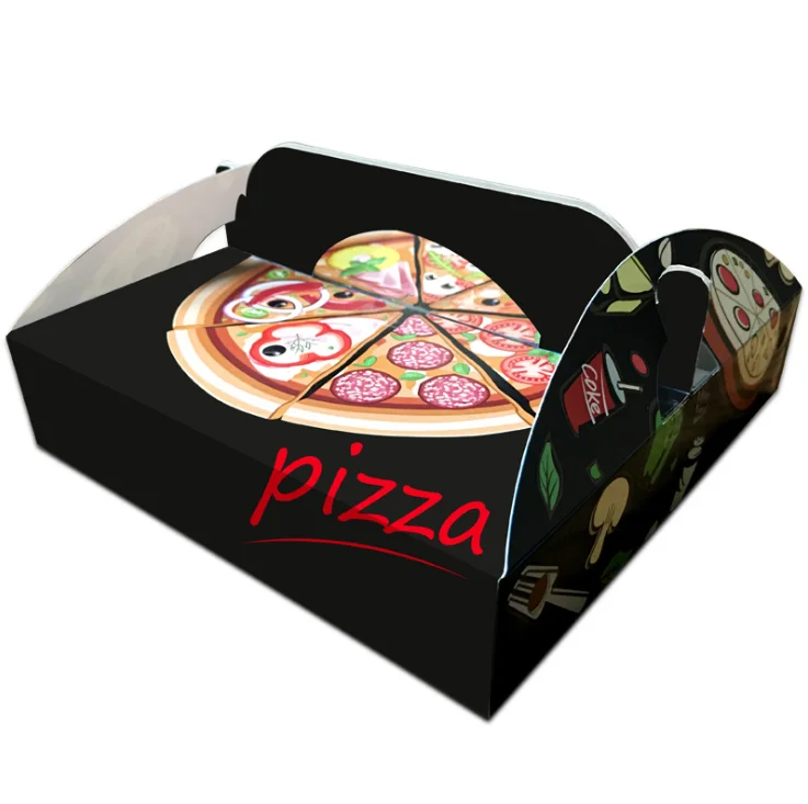 Wholesale Recyclable Pizza Packaging Boxes Manufacturer Custom Printed Pizza Boxes With Handle