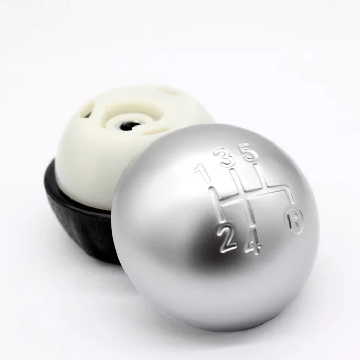 Hot Silver 5 6 Speed Manual Lever Shifter Handball Gear Shift Knob For Fiat 500 500C 2012- 2013 Car Accessories Gear Shift Knob