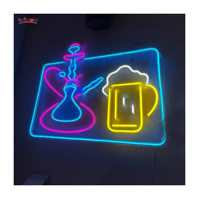 Winbo ODM/OEM NO MOQ Happy birthday letters Custom led Light Neon Sign hookah neon signs