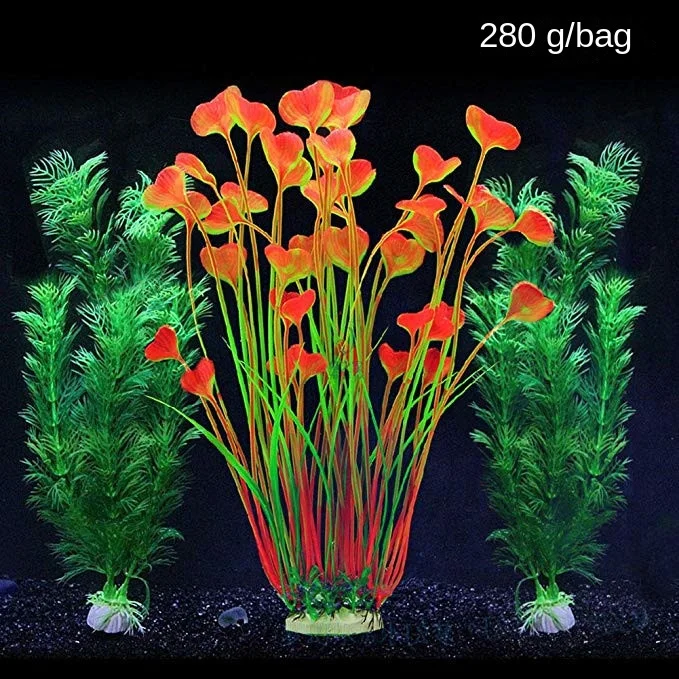 Medium Aquatic Plant Decorations for Freshwater Aquarium Custom-Size Resin Fish Plant Accessoire for Water Usage