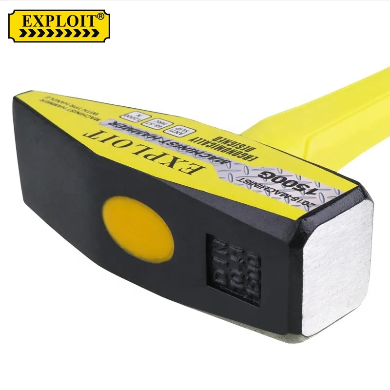 Professional Heavy Duty High Carbon Steel Mechanical Forged Fitter Engineer Hammer With TPR Rubberized Handle