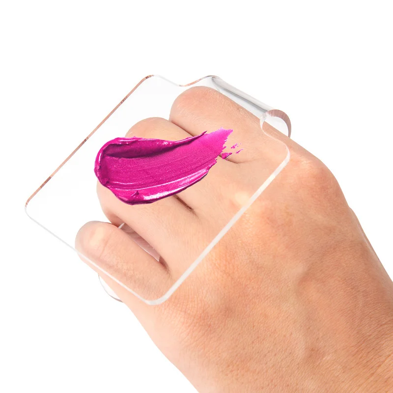 Acrylic Clear Makeup Cream Foundation Eyeshadow Palette Paint Nail Art Manicure Polish Gel DIY Mixing Water Color Tool