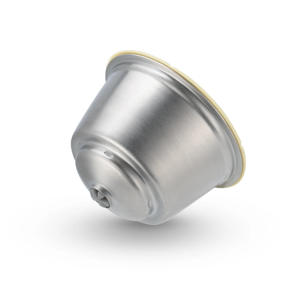 Reusable Coffee Capsule For Dolce Gusto Maker Stainless Steel Refillable Coffee & Milk Foam Filter Pods with Silicone Lid