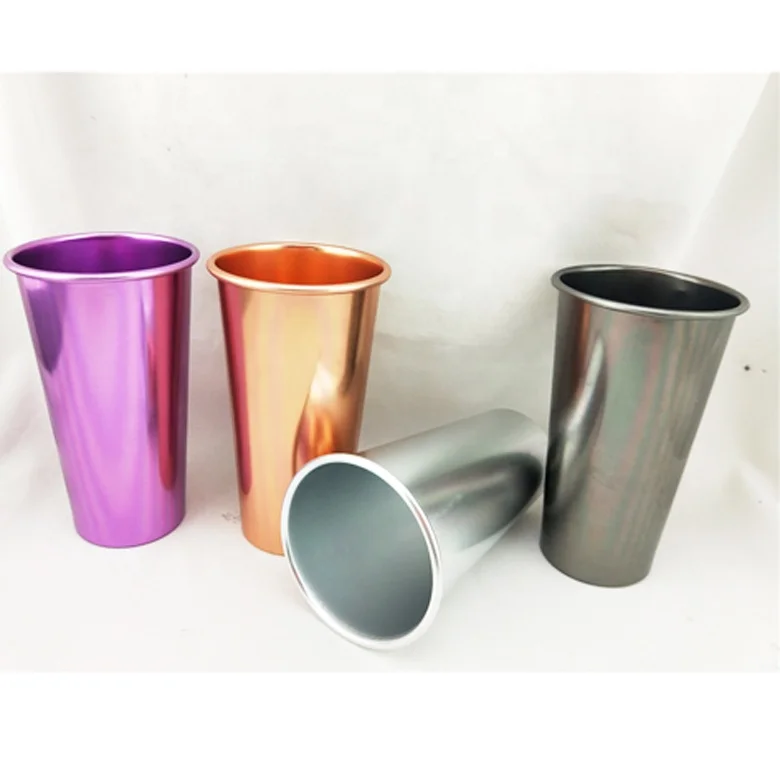 
2019 16oz/22oz multi-colored hot cold drink beer mug cup anodized aluminum tumblers cup for drinking 