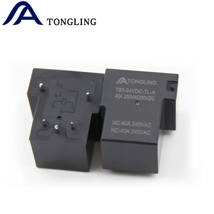 TONGLING JQX-15F T90  5V 6V 9V 12V 24V 40 Amperios 4Pin High Power Relay For PCB