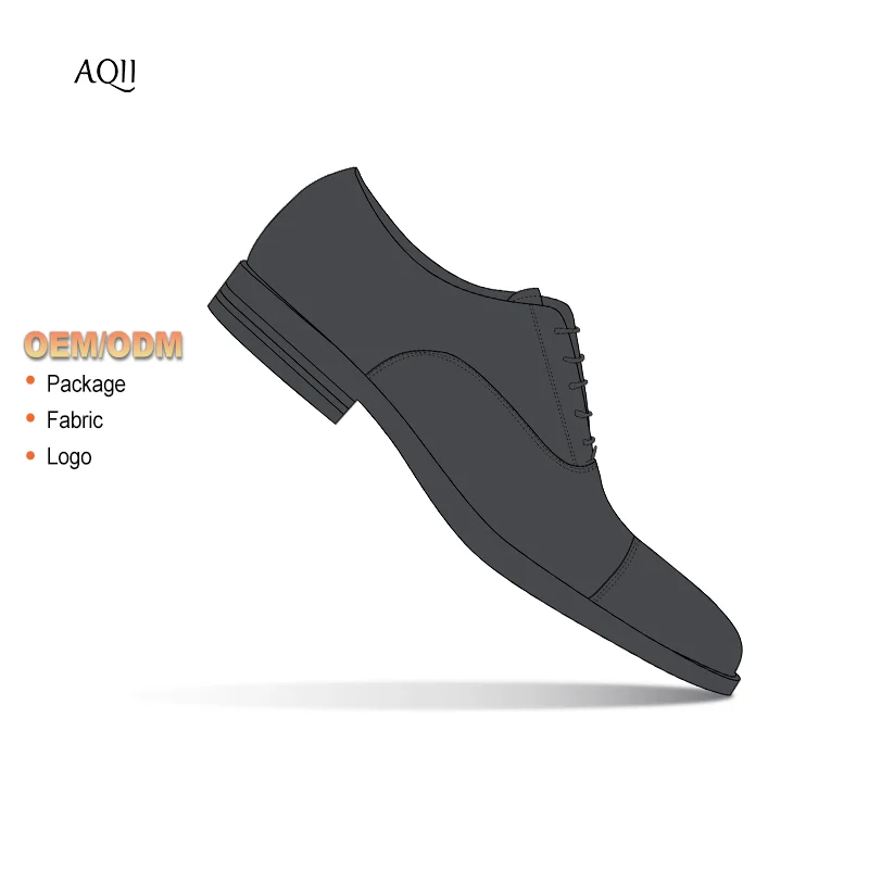 Aiqi Genuine Leather Formal Office Wedding Casual Shoes Comfortable Flat Loafers Italian Business Dress Soft Leather Fashion