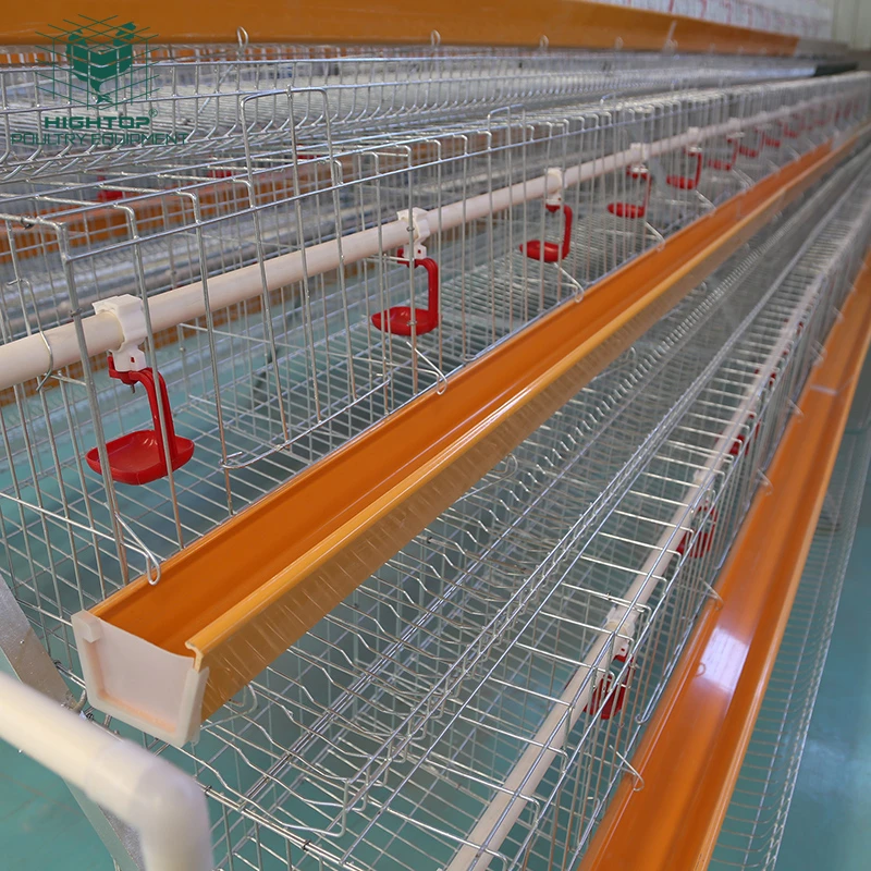 Hot Dip Galvanized a Type 3 Tier 4 Tiers Layer Chicken Egg Cage for Laying Sale in Rwanda