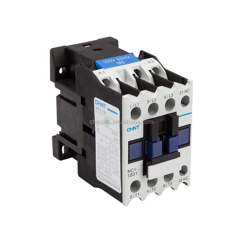 CHINT NC1-18 series general magnetic ac 3 phase contactors electric 24v 220v with good price