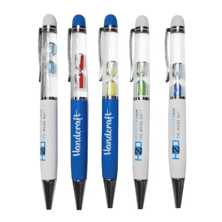 Popular metal floating twist ball Pen custom 3D shape floater inside floating liquid ballpoint pen for gift or promotion