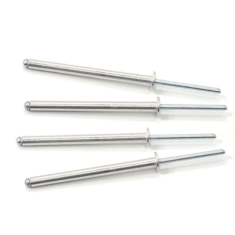Factory In Stock DIN7337 aluminum steel Dome Open Type 50mm long Blind Rivets