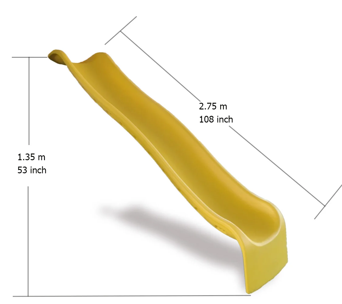 KINPLAY Brand Backyard Play Platform Slides Deep Scoop and Wave Slide Children Play Set Outdoor Plastic Playhouse Slide