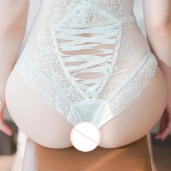 Women High Waist Thongs and G Strings Underwear Ladies Hollow Out Underpants Erotic Lingerie sexy lace panties